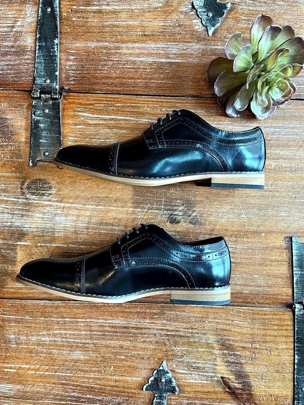 Boys STACY ADAMS Dickinson Leather Oxfords Size 5M
